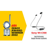 Sony WI-C100 Wireless In-Ear Headphones with 25 Hours Battery Life, DSEE, IPX4 Water Resistance – Cream – WI-C100 Sony India