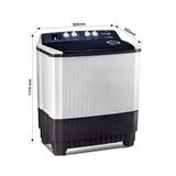 Voltas Beko 14 Kg, 5 Star Semi-Automatic Top Load Twin Tub Washing Machine (Wtt140Agrt) Gray - Jumbo Series