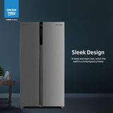 Voltas Beko 563 L Side-by-Side Refrigerator with ProSmart Inverter Compressor and Active Fresh Blue Light (RSB585/FPV300RXID, INOX Steel)