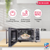Singer 25L Microwave Oven – Convection, Grill, 1950W, Auto Cook (Open Box / Without Box)