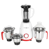 Faber Crown 800W Blender Mixer Grinder, 3 SS clip lock jars + 1 PC jar || low-noise copper motor, up to 20000 rpm speed || 2 yr comprehensive & 5 yr motor warranty (FMG CROWN 800 W 4J Mystic Red) Red