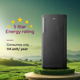 Godrej 185L 5 Star with 5 Years Comprehensive Warranty New Launch| 24 Days Farm Freshness | 16L Jumbo Vegetable Tray | Advanced Inverter Technology Single Door Refrigerator(RD EMARVEL 215EN THI FS ST)