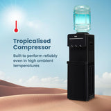 Haier Floor Standing Water Dispenser, Hot, Cold & Normal Water, LED Indicator, Child Lock, Anti-Rodent, Anti-Corrosive, Midnight Black | Pro Series – HWD-3BPFMR