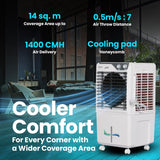 Voltas Joy 26, Room Air Cooler for Home, Honey Comb Cooling Pads with 3 Speed Control Functions, 26 Litres, White