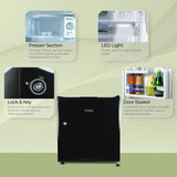 Haier 50L Direct Cool Mini Refrigerator (HRD-752KSA), Single Door Minibar, Freezer Box, 2 Star