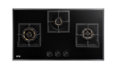 IFB 3 Burners Hybrid Hob with Bevelled Tempered Black Glass