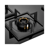 IFB 78 cm 4 Burner Hybrid Hob with 3D Brass Burners, Flame Failure Safety Device & Auto Ignition – Black – 78-GCI4B-3D-FB-FFD