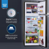 Voltas Beko 283 L Frost Free Double Door 2 Star Refrigerator (Wooden Black, RFF334C / 2WPV100RXBD)