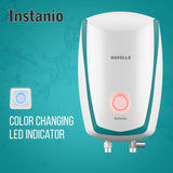 Havells Instanio 3L Instant Water Heater 4.5kW (White Blue) | ISI Certified Geyser