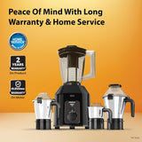 Havells Hexo Plus 1100W Mixer Grinder with 4 Jars – Black