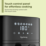 Lifelong 4.2 Litre Digital Air Fryer |Detachable Handle, Touch Control, Non-Stick Basket, Rapid Air Technology |Oil-Free Cooking for Frying, Grilling, Roasting & Baking|Energy Efficient,Compact Design