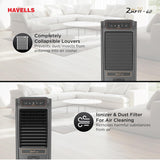 Havells Zurii 60 L Tower Air Cooler for Room|With Remote & Electronic Panel|Fully Collapsible louvers|Low Water Alarm|Dust Filter Net|Timer Function|Bacteria Shield Honeycomb Pads|Dry Run Protection