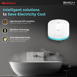 Havells Bianca+ 25L 5 Star Water Heater (White Blue) | Fast Heating | Dual Element