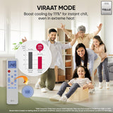 LG 3 Star (1.0) Split AC, AI Convertible, Auto Clean, Gold Fin+, Diet Mode+, Viraat Mode, 3.3 kW, 2026 Model,(AS-Q12CNXE)