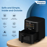Crompton Ameo Pro 5.5L Air Fryer | Even Heating Technology | Pro Heating Bowl