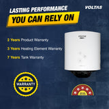 Voltas Aqua M 25L 5-Star Storage Water Heater | 2000W Copper Element | 8 Bar | Free Installation | White