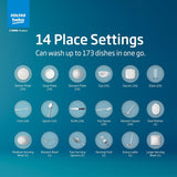 Voltas Beko 14 Place Setting Dishwasher, AquaFlex, AquaIntense (DF14S2,Silver), Free 1 Year Extended warranty