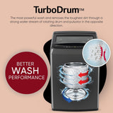LG 8 Kg 5 Star Smart Inverter Technology Fully Automatic Top Load Washing Machine (T80VBMB4Z, Turbodrum, Auto Prewash, Stainless Steel drum, LED Display, Smart Diagnosis, Middle Black)