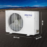 Voltas 1 Ton 3 Star Adjustable Inverter Split AC(Copper, 123V Vectra Elegant, 4-in-1 Adjustable Mode, White)
