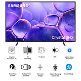 Samsung 108 cm (43 inches) Crystal 4K Ultra HD Smart LED TV UA43U8600FULXL (Black)