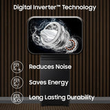 Samsung, 10kg, 5 Star, Eco Bubble, Hygiene Steam, Quick Wash, Magic Dispenser, Smart Check, Soft Closing Door, Digital Inverter, Fully-Automatic Top Load Washing Machine, WA40F10H2BTL, Black Caviar