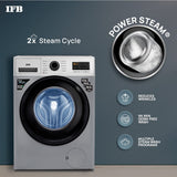 IFB 6.5 Kg 5 Star Front Load Washing Machine 2X Power Steam (SENORITA SXS 6510, Silver & Black, In-built Heater, 4 years Comprehensive Warranty)