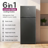 Godrej 244 L 3 Star 5 Years Comprehensive Warranty New Launch | 6-in-1 Freezer Convertible | 95%+ Food Surface Disinfection | Double Door Refrigerator (RT EONVALOR 280CN RCIF FS ST, Fossil Steel)