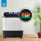 Voltas Beko 14 Kg, 5 Star Semi-Automatic Top Load Twin Tub Washing Machine (Wtt140Agrt) Gray - Jumbo Series
