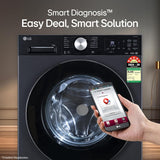 LG FX1412A5ED 12 Kg 5 Star AI DD Fully Automatic Front Load Washing Machine with Steam Wash, TurboWash™ 360°, EzDispense™, Wi-Fi & Essence Graphite (2026 Model)