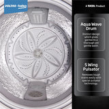 Voltas Beko, A Tata Product 8 Kg 5 Star Fountain wash Fully-Automatic Top Loading Washing Machine, WTL8011AU/BPC00D, Dark Grey, Side waterfall)
