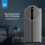 Voltas Beko 563 L Side-by-Side Refrigerator with ProSmart Inverter Compressor and Active Fresh Blue Light (RSB585/FPV300RXID, INOX Steel)