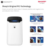 SHARP Room Air Purifier Fp-J60M-W With High Density Plasmacluster Ion Technology, Haze Mode, Sleep Mode And Anti-Pollen Mode | Coverage Area: Upto 550 Ft², White