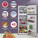 LG GLT3826SNPZ 380L 2 Star Frost Free Double Door Refrigerator | Convertible Freezer | Smart Inverter Compressor | Multi Air Flow | Shiny Steel