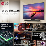 LG 139 cm (55 Inches) OLED C4 Series 4K Ultra HD (3840 x 2160) Smart webOS OLED TV OLED55C46LA