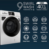 IFB 8 Kg 5 Star Powered by AI with 9 Swirl Wash, WiFi, Fully Automatic Front Load Washing Machine (Senator SXN 8014, Steam Refresh Program with Eco Inverter, Rich Silver)