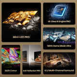 Hisense 189 cm (75 inches) U8Q Series 4K Ultra HD Smart Mini LED PRO TV 75U8Q (Black)