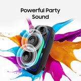 Samsung with in-Built Battery | 18 Hours of Playtime | Party Lights + | Grip & Roll | Splashproof IPX4 | Waveguide | USB Input | 3.5mm Jack | 240 W Bluetooth Party Sound Tower (MX-ST50F/XL, Black)