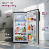Godrej 185L 5 Star with 5 Years Comprehensive Warranty New Launch| 24 Days Farm Freshness | 16L Jumbo Vegetable Tray | Advanced Inverter Technology Single Door Refrigerator(RD EMARVEL 215EN THI FS ST)