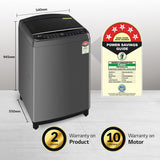 LG 9 Kg 5 Star Inverter Wi-Fi Fully-Automatic Top Loading Washing Machine Appliance (THD09NWM, Middle Black, AIDD Technology & TurboWash)