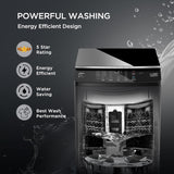 Lloyd 8 kg 5 Star Fully Automatic Top Load Washing Machine I 5D Ultra Wash with Dual Detergent Case (GLWT805L50EB, Ebony Black)
