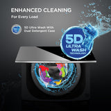 Lloyd 8 kg 5 Star Fully Automatic Top Load Washing Machine I 5D Ultra Wash with Dual Detergent Case (GLWT805L50EB, Ebony Black)
