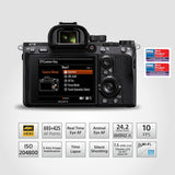 Sony Alpha ILCE-7M3 Full-Frame 24.2MP Mirrorless Digital SLR Camera Body | 4K Full Frame | Real-Time Eye Auto Focus | Tiltable LCD, Low Light Camera - Black