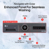 LG 12 Kg, 5 Star, AI DD Technology, Steam+, Smart Digital Dial, Wi-Fi Enabled Fully-Automatic Front Load Washing Machine (FX1412N9K, Reduce allergens & wrinkles, TurboWash 360˚, Matt Black)