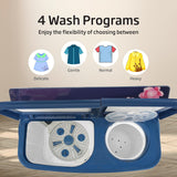 Voltas beko, A Tata Product 8.5 kg 5 Star Semi-Automatic Top Load Washing Machine With Double Water Fall technology (WTT85DBLG/FLRB5, Blue, Special Pulsator & 5 Knob Control Method)