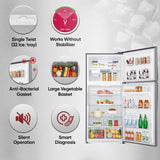 LG 592 L 1 Star Frost Free Inverter Wi-Fi Double Door Refrigerator (, GR-H812HLHM, Platinum Silver3, With Hygiene Fresh+ & Door Cooling+)