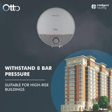 Havells Otto 15 Litre 5-Star Storage Water Heater with Anti-Rust Tank, Temperature Sensing LED Indicator & Shock Safe Plug