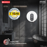 Havells Orazio+ 10L 5-Star Storage Water Heater (White Grey) | Fast Heating Geyser