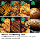 Bosch Crispmaxx Air Fryer 7.2L with baking tray, With Touch Panel,7 Presets menus,Illuminated Viewing Window, Shake Alarm,MAF671B5IN,Black