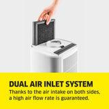 Karcher AF20 Air Purifier For Home,Dual H13 HEPA & Activated Carbon Filters,Removes 99.99% Pathogens & Fine Dust,430 Sq. Ft Coverage,