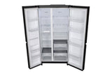 LG GL-B257JWB3 650 Litre 3 Star Side-by-Side Refrigerator | Convertible, Smart Inverter Compressor, Multi Air Flow, Smart Diagnosis, Western Black